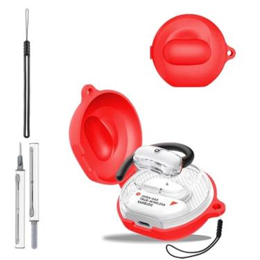 Imagem de Capa para Anker Soundcore V40i, capa protetora de silicone para fones de ouvido Anker Soundcore V40i, capa de corpo inteiro à prova de choque com proteção contra arranhões, com chaveiro, cordão e kit