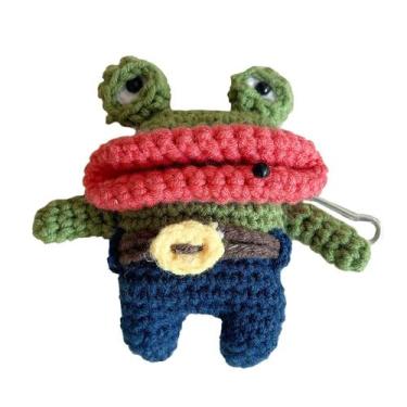 Imagem de Capa compatível com AirPods 1 e 2 Yatchen Plush Sausage Frog