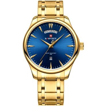 Imagem de Relógio Masculino De Luxo Em Aço Inoxidável Quartzo Azul