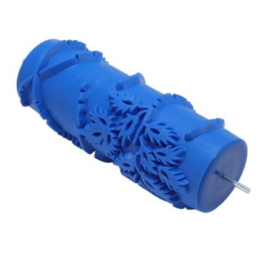 Imagem de KUIDAMOS Rolo de Pintura Padrão Lavável, Rolo de Textura Decorativa de Borracha Reutilizável para Armário de Móveis de Parede, área de Cobertura Ampla de 5 Polegadas, Decoração de Casa