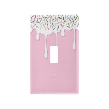 Imagem de Blueangle Capa de placa de parede para interruptor de luz de alternância - Tampa decorativa para interruptor de luz de gotejamento de gelo branca placa de parede, tamanho 1 - gangue 4,53 x 2,76