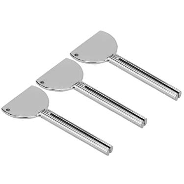 Imagem de Cuofyunl 3 pçs espremedor de chave de aço inoxidável semi circular espremer pasta de cabelo pasta de dentes tintura tubo rolo chave