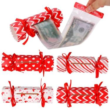 Imagem de 4un Cofrinho Doces o Dia dos Namorados, Decoração para Guardar Dinheiro Vem com 40 Envelopes Transparentes 8 Fitas e 4 Cartões Artigos para Festas de Dia dos Namorados e Natal