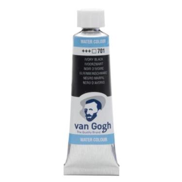 Imagem de Tinta Aquarela 10 Ml Talens Van Gogh Serie 1 Ivory Black 701