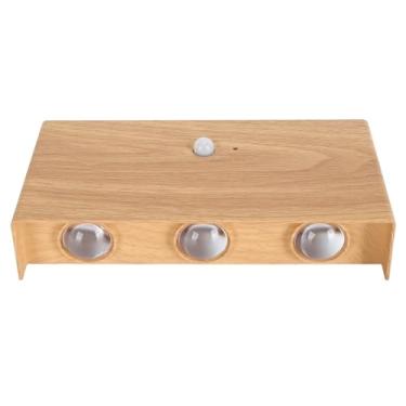 Imagem de LiebeWH Aplique de Parede Com Sensor de Movimento, Arandela LED Recarregável Com Bateria de 5000mAh, Iluminação Automática para Corredores e Escadas (Madeira Natural)