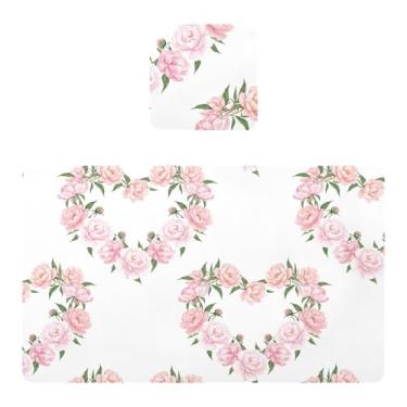 Imagem de Burbuja Jogo americano conjunto de 2, tapetes de mesa de cozinha em PVC, antiderrapante, resistente ao calor, à prova d'água, para mesa de jantar, lavável, 30,5 x 45,7 cm