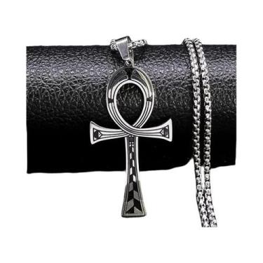 Imagem de Colar Unissex De Aço Inoxidável Com Cruz Ankh, Chave Da Vida, Mitologi