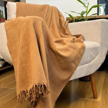 Imagem de Manta Para Sofá E Cama King 3,00x1,80 Capa Protetor De Sofa Grande Gigante 2 E 3 Lugares Terracota 01 King Caramelo