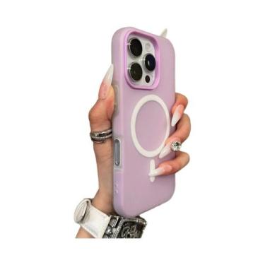 Imagem de Capa Magnética Transparente Fosca Macia Com Carregamento Sem Fio Em Co