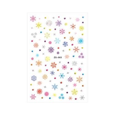 Imagem de Zwbfu 1pcs adesivos de unhas para o Natal adesivos de unhas autoadesivos de transferência de água DIY Nail Art Manicure Decorações para mulheres e crianças