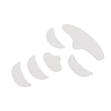 Imagem de Tiras de remoção de rugas faciais, 6 peças, almofada de remendo antirrugas reutilizável, tiras de prevenção de tratamento de rugas, resistentes a rugas, eliminam rugas, removedores de linhas finas