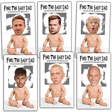 Imagem de Baby Shower Games - Find The Baby Dad Scratch Off Celebrity Cards, Baby Shower Party Games Supplies - 36 Cards(BA01-baiR)