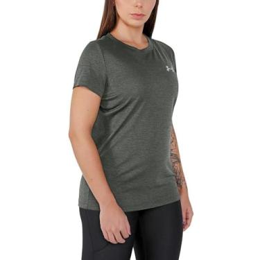Imagem de Camiseta Under Armour Tech Ssc Solid Brz - Feminina, Cor: Cinza, Tamanho: M