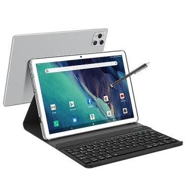 Imagem de EITOMIN Tablet 2024 mais recente Android12 Tablet 10 polegadas 2 em 1 com teclado 16GB RAM 128GB ROM 1TBExpand 5G/2.4G WiFi Tablet processador Octa-Core 7000mAh 13MP câmera WiFi, mouse, capa, Stylus