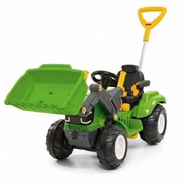 Imagem de Carrinho Passeio Mini Trator Concha Empurrador Pedal Verde