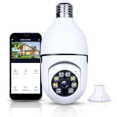 Imagem de Camera Ip Inteligente 1080P Wifi Lampada Panoramica Giratória 360° Yoosee Espiã e Segurança | Alpha Ecom
