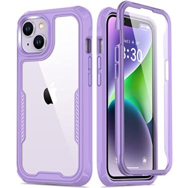 Imagem de FUNMIKO Capa para iPhone 14 Plus com protetor de tela, passagem de proteção resistente de grau militar de 6,4 metros. Capa protetora de telefone fina testada contra queda para Apple iPhone 14 Plus 6,7 polegadas lavanda roxo