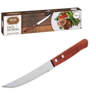 Imagem de faca de mesa com 12 peças wooden