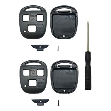 Imagem de Horande Capa de reposição para chave de fenda serve para Lexus ES GS GX IS LS LX RX SC GX470 LX470 IS300 RX300 Keyless Entry Key Fob Cover Housing (pacote 2)
