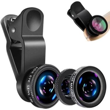 Imagem de Kit 3 Lentes Olho De Peixe Smartphone Celular Fish Eye Detalhe Fotos X