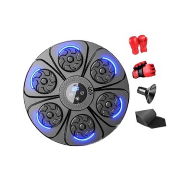 Imagem de Colaxi Máquina de boxe musical, alvo de parede de boxe musical, treinador de boxe musical doméstico, alvo eletrônico de boxe para esportes, prática, W Adult Kids Gloves