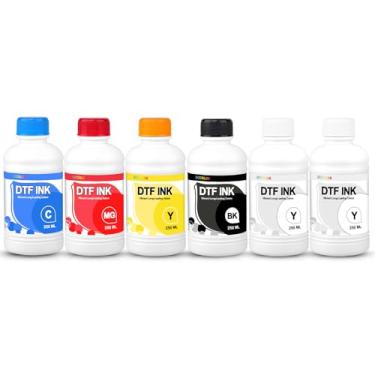 Imagem de SPLENDIDCOLOR DTF Ink 250ML Pacote com 6 tintas DTF Premium Base de água Digital Inkjet refil para impressoras diretas para filme com cabeça de impressão Epson L1800 L805 R1390 4720 I3200 XP600 DX7 DX5 5113.