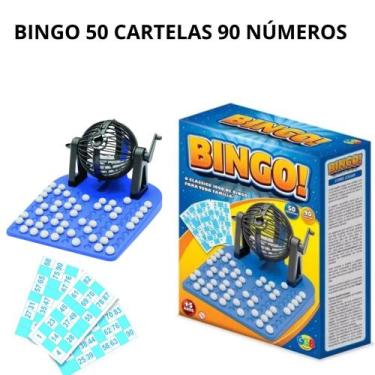 Imagem de Bingo giratório Jogo 90 Pedras e 50 Cartelas GGB Plast