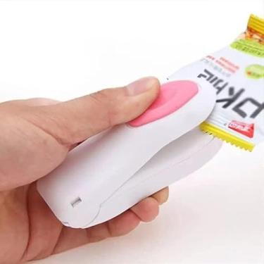 Imagem de Mini Maquina Portátil Seladora Plástico e Embalagem à Pilha