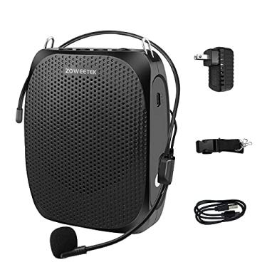 Imagem de ZOWEETEK Amplificador de voz, amplificador de voz portátil, fone de ouvido e cintura, amplificador de voz pessoal, mini amplificador de voz, amplificador de voz para professores, idosos, técnicos, guias turísticos, treinamento
