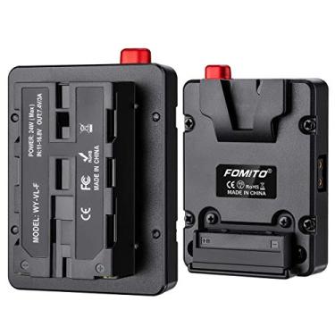 Imagem de Fomito NP-F Bateria falsa para V-Lock Placa de montagem em V para Sony F970 F750 F550 Bateria para monitor de câmera Neewer F100 FEELWORLD FW568 F5 T7, luz de vídeo LED CN160 CN216 YN300 II YN-600