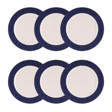 Imagem de Jogo De Pratos Rasos 6 Pcs Mosaico Porcelana Real By Schmidt