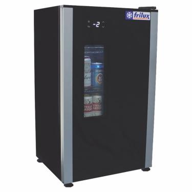 Imagem de Refrigerador Expositor Vertical Frilux 100 Litros Preto Porta Sólida Com Visor Transpar...
