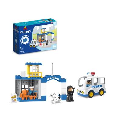 Imagem de Bloco De Montar Grande Policia 36 Peças Xalingo