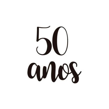 Imagem de Adesivo Para Balão 50 Anos