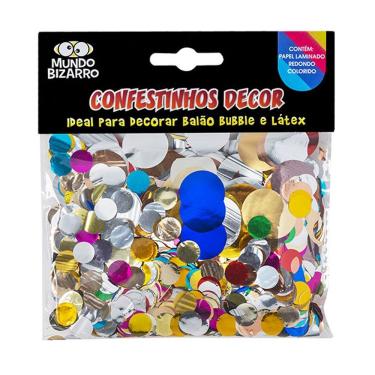 Imagem de Confete Metalizado Para Balão Redondo Colorido - 25g