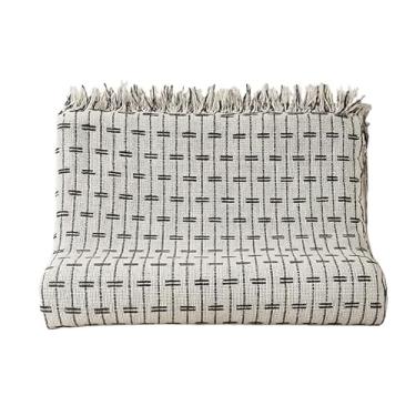 Imagem de Manta para sofá de algodão gigante Dicas de decoração(tijol.Cru com marrom)