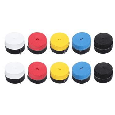 Imagem de RiToEasysports 10pcs Tennis Racket Grip Fita, PU Badminton Overgrips Wrap Grips Fita para Tênis, Badminton (Cor mista)