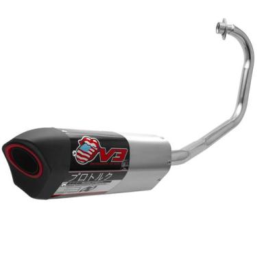 Imagem de Escapamento Esportivo Alumínio Pro Tork V3 YBR 125 2000 Até 2008, ALUM