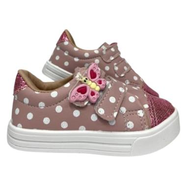 Imagem de Tênis Feminino Infantil Rose com Borboleta – Leve e Estiloso | Tamanhos 20 a 34 (BR, Criança de 4 a 8 anos, Numérico, M, 23)