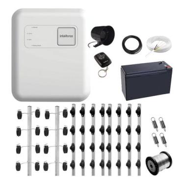 Imagem de Kit Cerca Elétrica Industrial Intelbras ELC 5001 Para 70 Metros de Mur