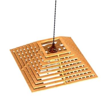 Imagem de Luminária Teto Tipo Pendente Em Mdf - Completa Mdf Cru - LENOBRE