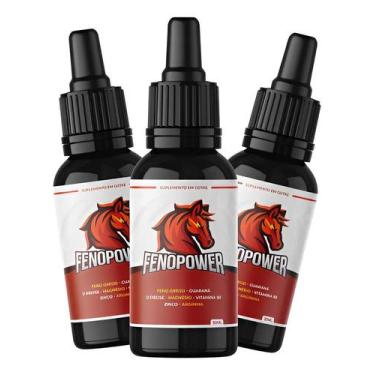 Imagem de 3 Frascos Vitamina B6, Arginina, Zinco, Vigor Masculino 30 ml - FenoGo