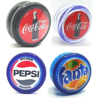 Imagem de Kit Com 4 Yoyos (ioio,yo-yo) De Rolamento Coca Pepsi Fanta - YoyoBrasi