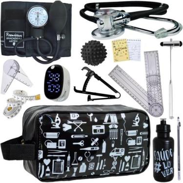 Imagem de Kit Fisioterapia Maleta Goniometro Martelo Buck Completo - Love Saude,