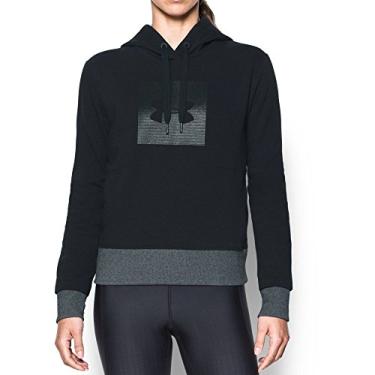 Imagem de Under Armour Moletom feminino Threadborne com estampa de lã, preto (001)/preto, 2GG