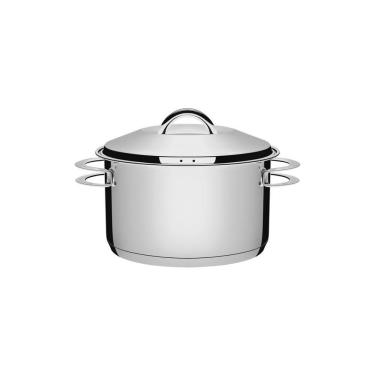 Imagem de Caçarola Tramontina Solar Funda Em Aço Inox Fundo Triplo Com Tampa E Alças 20 Cm 3,6 L