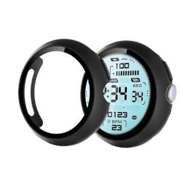 Imagem de HAJSLU Pacote com 2 capas para Google Pixel Watch 4 (2025) de 45 mm - Capa rígida de policarbonato completo com protetor de tela de vidro temperado HD para Pixel Watch 4, preta