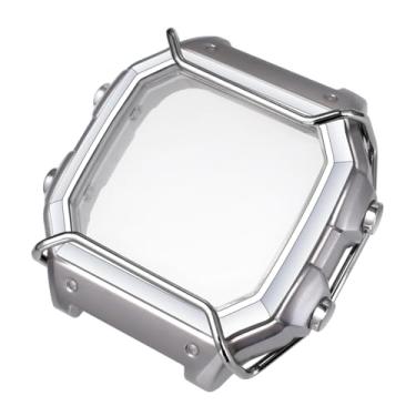 Imagem de Kolexchi Caixa de relógio de aço inoxidável e para-choque compatível com Casio AE-1200, bisel de metal com barra de amortecedor para homens, kit de modificação para AE1200WHD AE-1200WH (caixa prata +