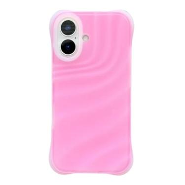 Imagem de HTVJFX Capa de silicone líquido com quatro cantos, airbag, antiqueda, à prova de choque, para iPhone 15 Promax (rosa)