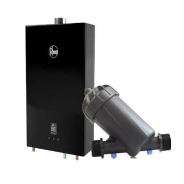 Imagem de Kit Aquecedor A Gás Digital Wifi 20L Glp/GN + Filtro de Água - Rheem